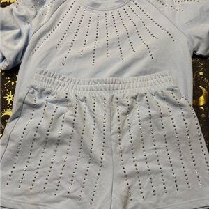 Light Blue Embellished Women's Set